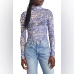 Free People NEW! Under It All Printed Mesh Bodysuit SOLD OUT ONLINE Size Medium Photo 3
