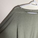 LA Made linen blend front tie long sleeve top with keyhole back size S Photo 3