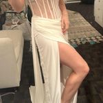 Luxxel Bridal white long dress see through bodice with boning Photo 1