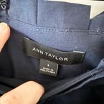 Ann Taylor  Cotton Pencil Skirt in Navy with White Eyelet Size 8 Photo 3