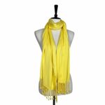 Women’s Bundle 3 Oblong Scarfs Solid Bright Jewel Colors Yellow Red Rose Pink Photo 4