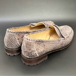 Coach  Palmer Taupe Gray Snakeskin Python Leather Penny Lug Soles Loafers Size 8B Photo 2