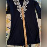 Lilly Pulitzer XS Shel True Navy Blue Embroidered Swim Cover-Up Hoodie Photo 9
