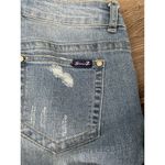 7 For All Mankind 7 Seven For All Mankind High Waist Ankle Skinny Jeans Size 7 Raw Hem Distressed Photo 2