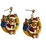 Vintage Christmas Teddy Bear Earrings Photo 9