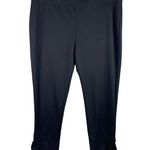 Massini Black Cropped/Ankle Slit Ruffled Opening Thick Leggings 2x EUC Photo 0