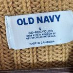 Old Navy  Slouchy Striped Mock Neck Bell Sleeve Sweater Tan Black Small Photo 9