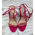 Schutz  Deonne Nappa Leather Wedge Sandal Hot Pink 9.5 Photo 7