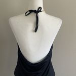 Forever 21 Black Bodysuit with Pearl Halter Tie Detail Size 1X Photo 2
