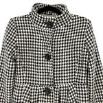 bitten by Sarah Jessica Parker Houndstooth Coat Black White Size Medium Photo 2