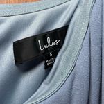 Lulus Song of Love blue grey off shoulder dress Photo 6