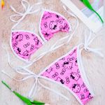 Hello Kitty NWOT  Triangle String Bikini Set Photo 3