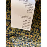 Free People Celia Olive Green Leopard Animal Print Tie Button Up Shirt Top Sz S Photo 3
