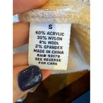 Magaschoni Sweater Women Small Tan Knit Wool Blend Mock Neck Pullover Photo 8