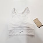 Nike  Longline Sports Bra in White Photo 2
