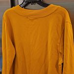 Michael Stars 💕💕 V-Neck Side Slit Ruffle Sweatshirt ~ Saffron Yellow Small Photo 3