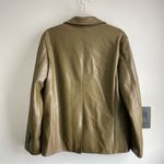 Urban Outfitters  Oversized Jules Faux Leather Blazer Olive Small Photo 8