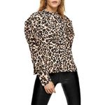 Topshop Womens Leopard Print Long Sleeve Top Blouse Animal Pattern UK 8 US 4 Photo 4