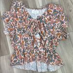 Dear John  ruffle floral blouse size medium Photo 1