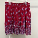 Japna  Red Floral Mini Skirt size XL Photo 3