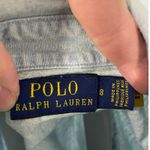 Ralph Lauren Polo  Chambray Button Up Shirt Size 8‎ Blue Short Sleeve Photo 3