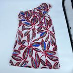 J.Crew  tropical leaf Floral One Shoulder Dress Ruffle Sleeveless J0954 hawaii XS Photo 8
