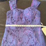 Women’s Tea Length Purple Dress Matching Chiffon Jacket Corset Back Size 14 NWT Photo 7