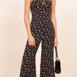 Reformation Guatemala Jumpsuit Black Floral Print 12 Photo 0