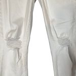 Paige White Verdugo Crop Cotton Blend Distressed Raw Hem Denim Jeans Women Sz 27 Photo 5