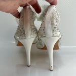 Azalea Wang Opry Stiletto Sock Boots 11 Rhinestone Stretchy White Photo 4