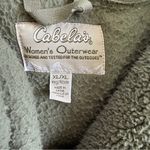 Cabela's Sherpa Fleece Hooded Pullover XL Olive Military Green Kangaroo Pocket Photo 5