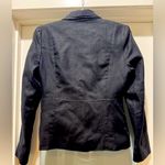 Merona  Women's Black Linen Blazer Size 10 Career Whimisigoth Trendy Casual Chic Photo 5