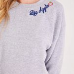Project Social T BIG APPLE EMBROIDERED SWEATSHIRT - HEATHER GREY Photo 1