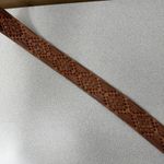 Abercrombie & Fitch Abercrombie Fitch A+F Woven Leather Belt Womens L/XL Brown Boho Brass O Rings Photo 4