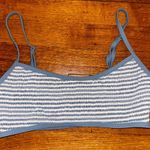 PacSun  Striped Ruched Blue Bikini Top Photo 1