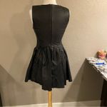 Rebecca Minkoff  Leather Pleated Dress Black 10 Photo 7