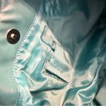 Teal Blue Faux Leather Tote Bag with Peace Charms Handbag Shoulder Bag Purse Photo 8