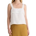 Quince  100% European Linen Square Neck Tank Top White Size XS Photo 2