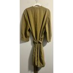 Everlane  The Japanese GoWeave Wrap Midi Dress in Olive Green sz. 14 Photo 4
