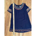 Anthropologie  Mur Mur Embroidered Short Sleeve  baby doll Medium Navy NWT Photo 5