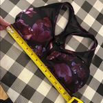 PopFlex Women’s Floral Mesh Padded Sports Bra Size 8 Zip front Black Photo 6