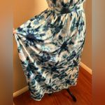 INC INTERNATIONAL CONCEPTS Tie Dye Halter Maxi Dress Blue Size XS Photo 3