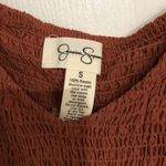 Jessica Simpson Women's Romper Puff Sleeve V-Neck Rust Size Small NWT Photo 14