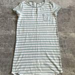 Faherty Dress Women's Small Striped Crewneck Tee Blue White Cotton *Flaws* Photo 0