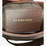 Burberry Brown Embossed Leather Crossbody Adjustable Strap Heritage Style Photo 2