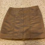 Gap  suede tan button down skirt Photo 0