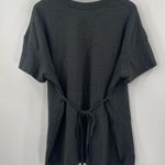 Lululemon Top Shirt Side Tie V-Neck T-Shirt Heathered Black Photo 2