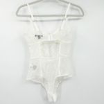 INC International Concepts Womens Coquette‎ Sheer Lace Bodysuit Size M White Size M Photo 10