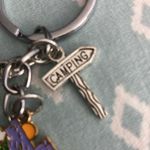 Volkswagen Bus Keychain with compass and camping sign charms. NWOT Photo 3