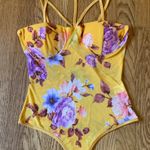 Haute Monde Strappy Mesh floral bodysuit size L Photo 4